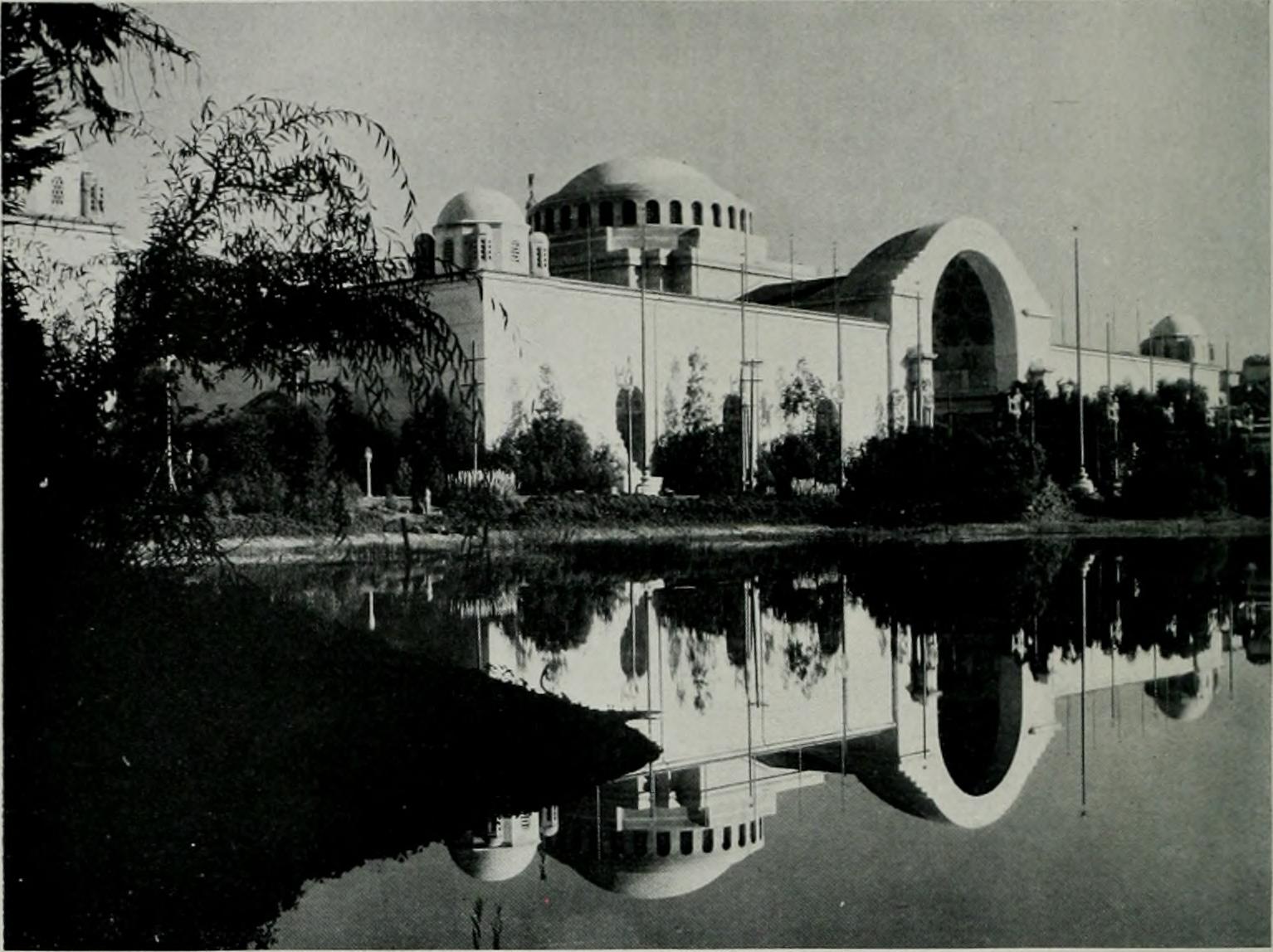 The Palace of Education, showing its half-dome entrance