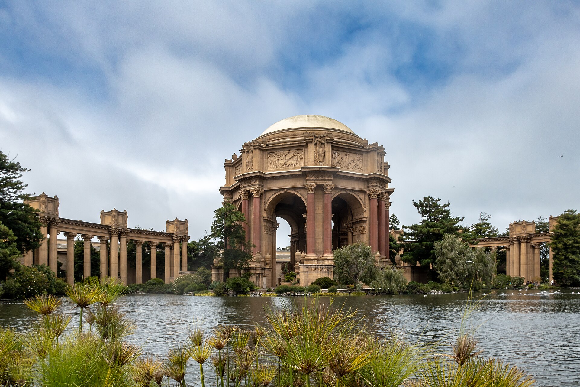 The rebuilt Palace of Fine Arts in 2022