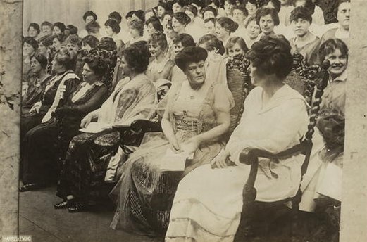 The Woman Voters Convention in San Francisco, September 1915, with the suffrage leader Alva Belmont seated second from right