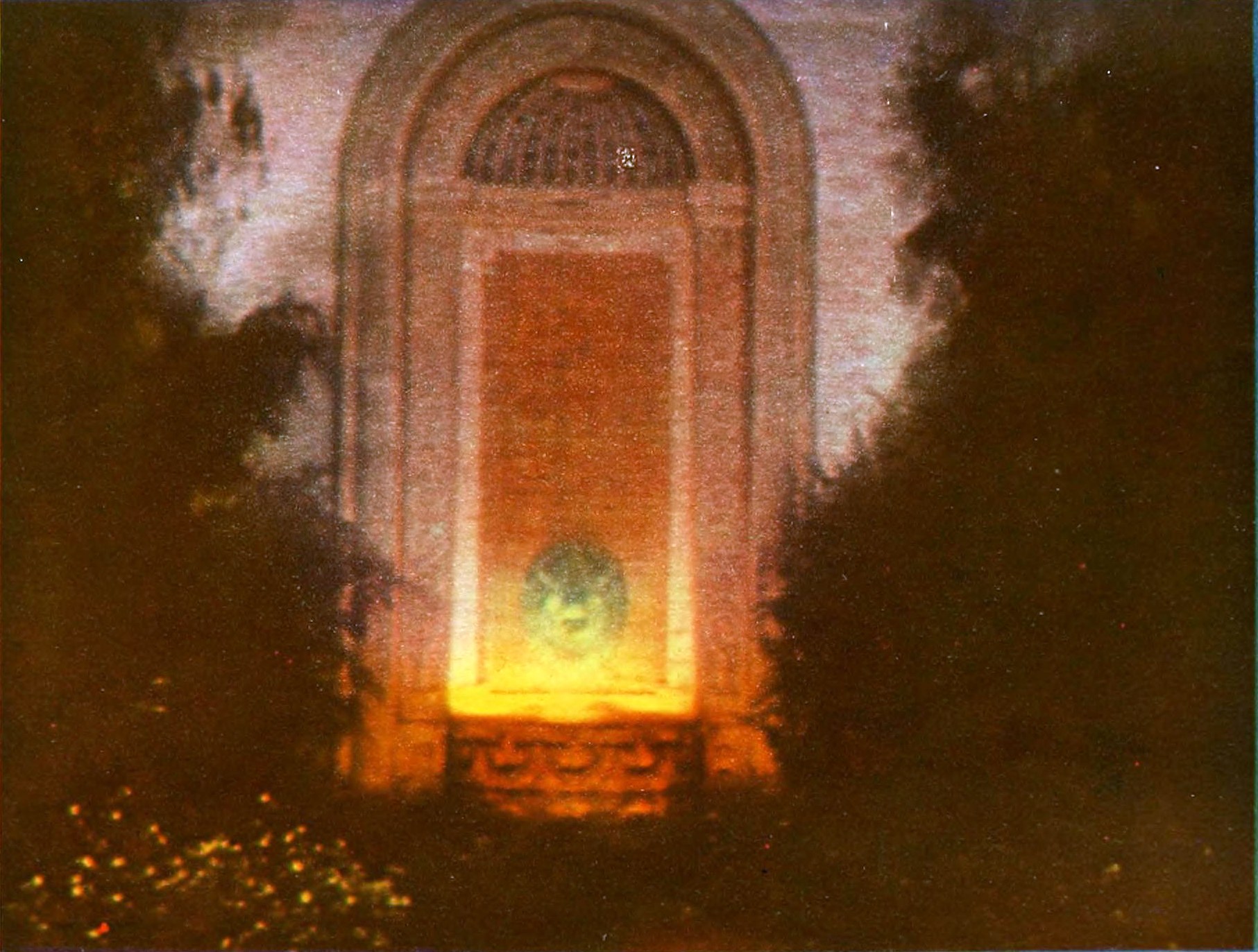 The "Fire Fountain" at the Exposition, a Hess-Ives direct color photograph
