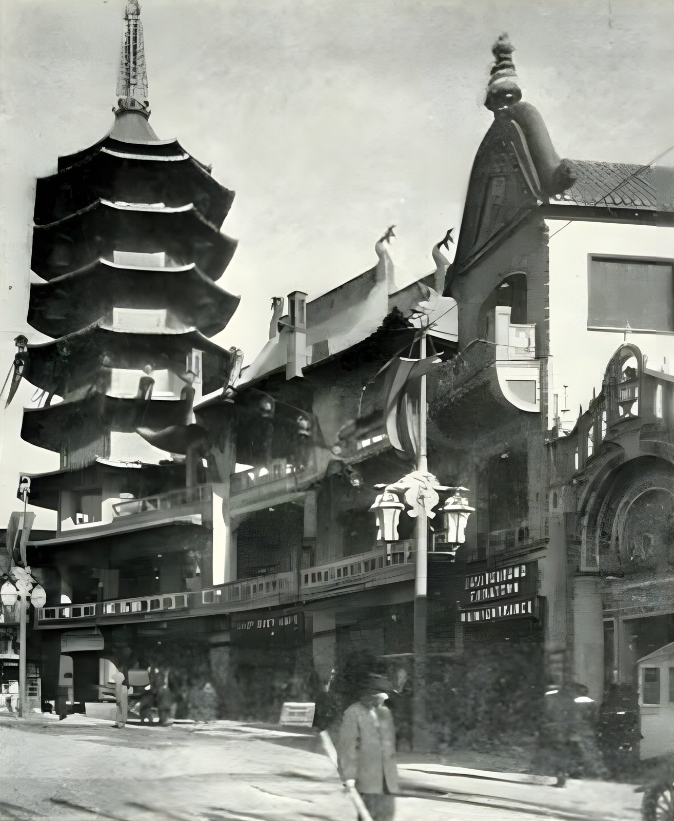 The Chinese Pagoda and Village on the Zone