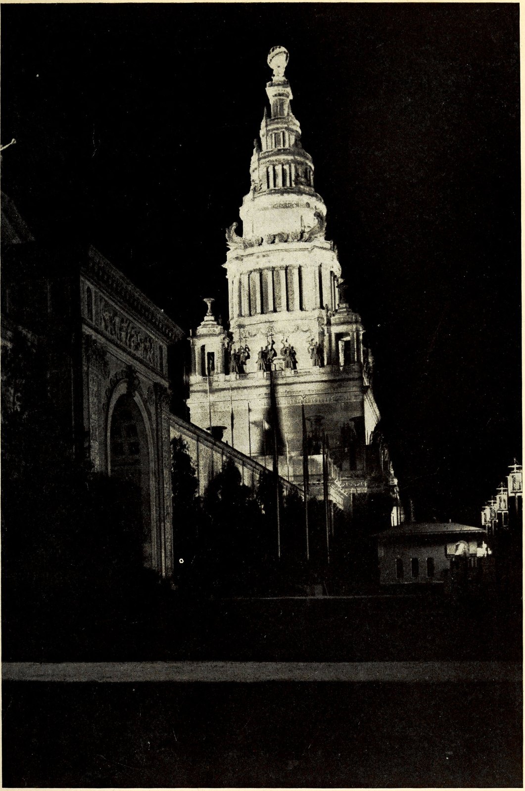 The Tower of Jewels at night