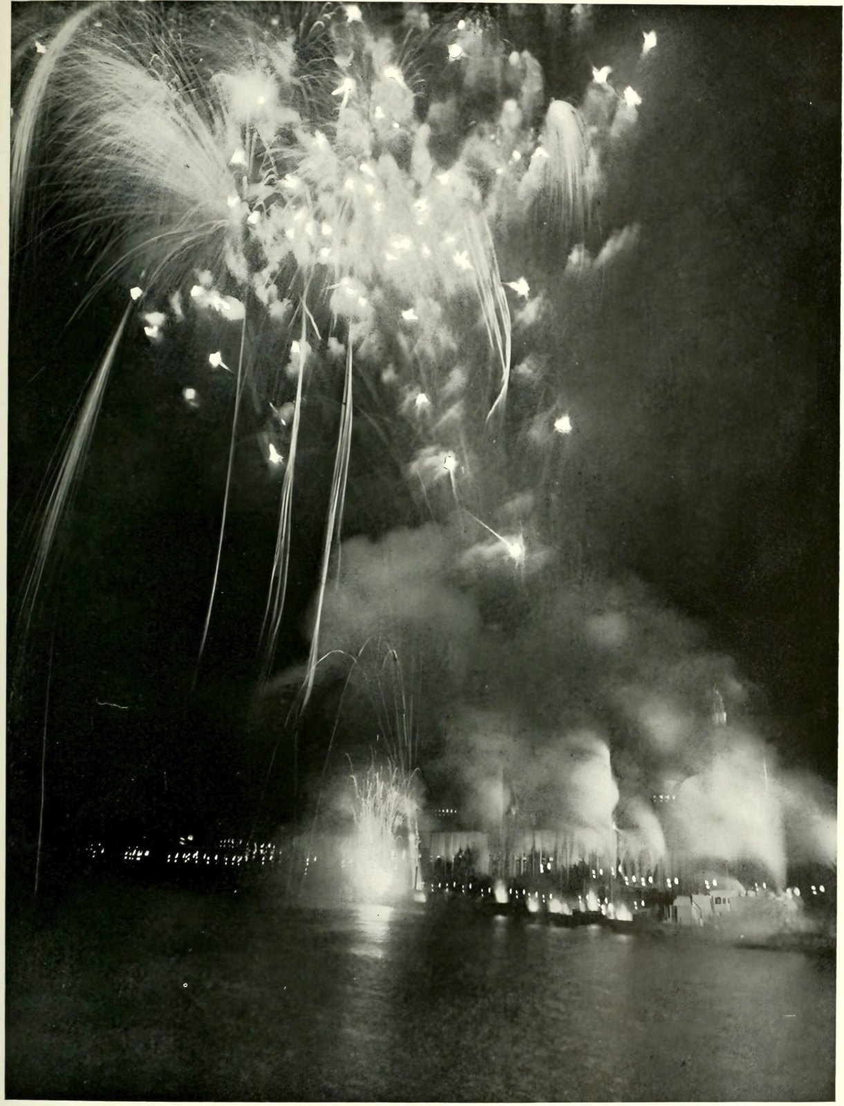 Pyrotechnics over the Yacht Harbor