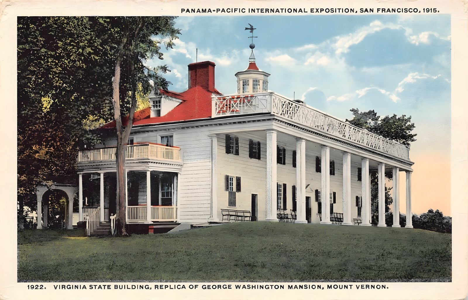 The Mount Vernon replica, postcard