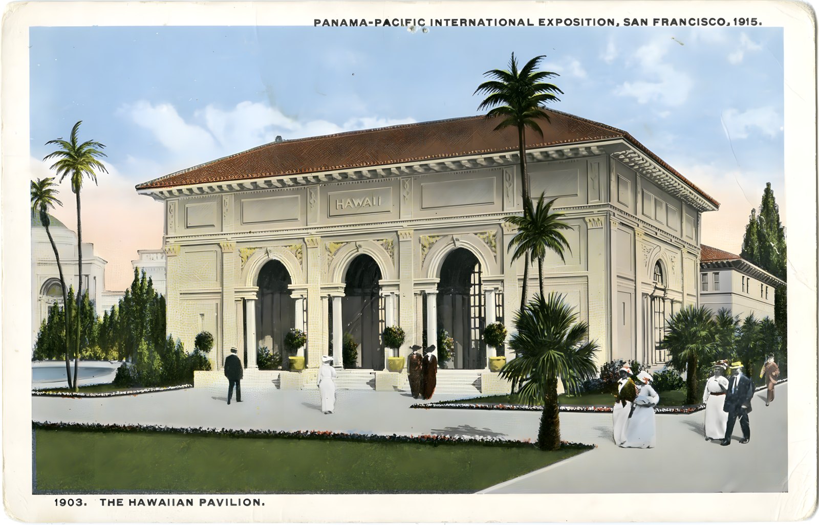 The Hawaiian Building on a 1915 postcard