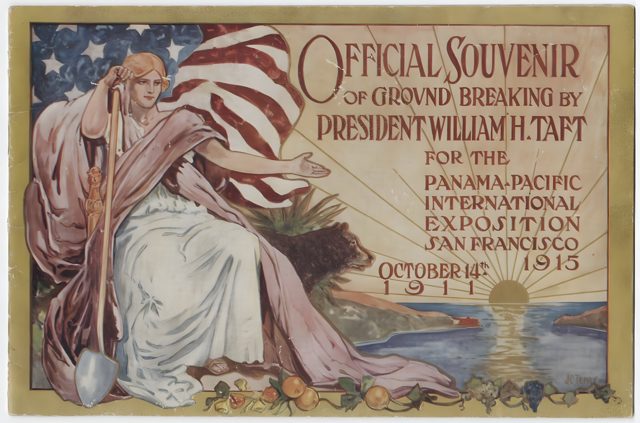 Cover of the official souvenir of President Taft's ground-breaking