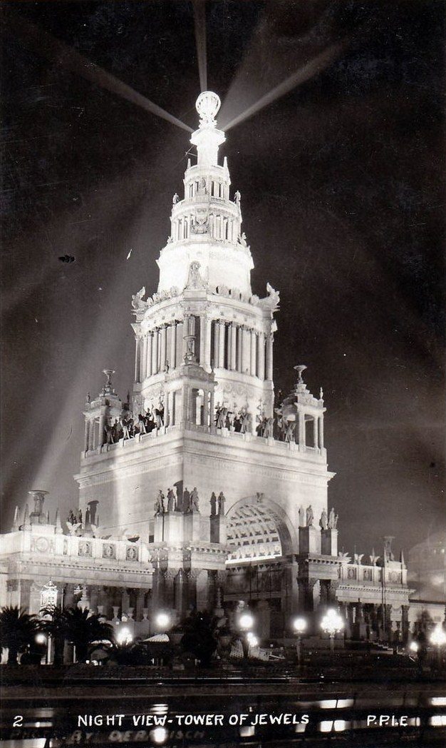 The Tower of Jewels at night