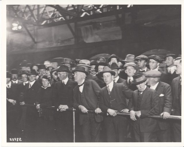 Thomas Edison and Henry Ford in a crowd