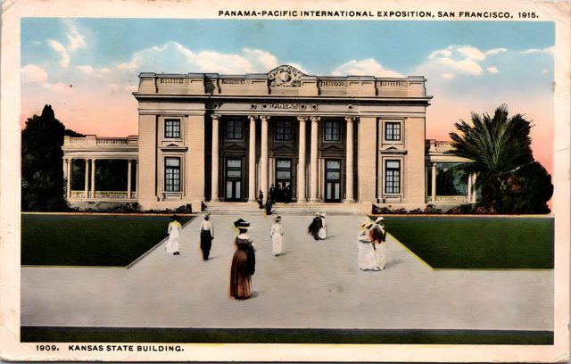 The Kansas Building on a postcard