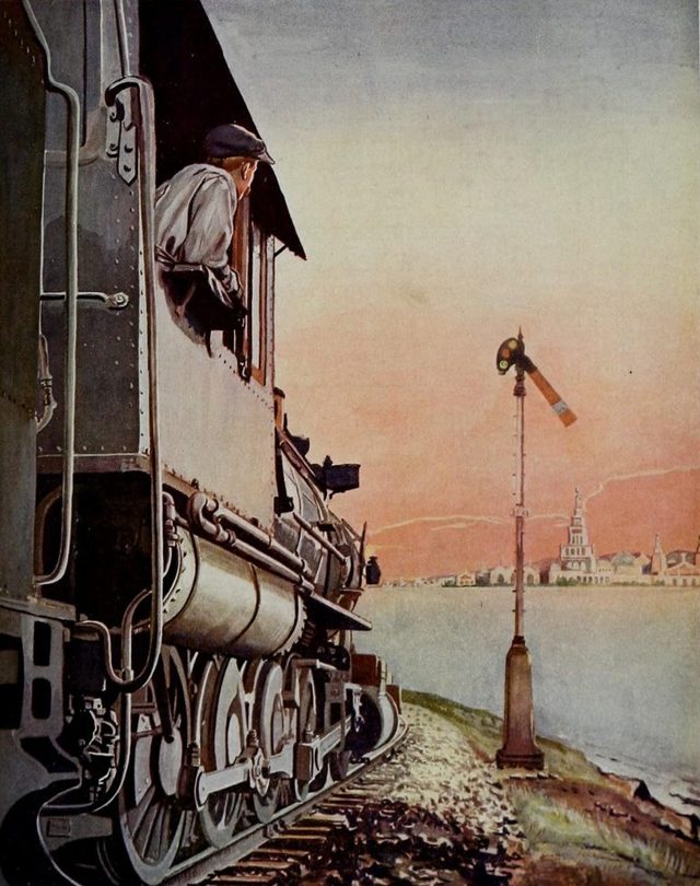 "San Francisco Invites the World," cover art for Pacific Gas and Electric Magazine, February 1915