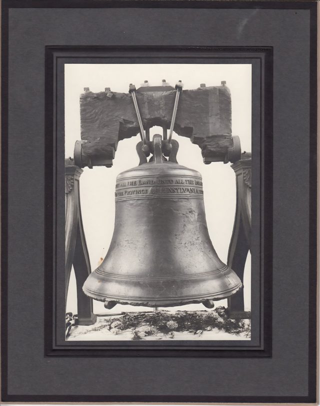 The Liberty Bell on display during Thomas Edison's visit