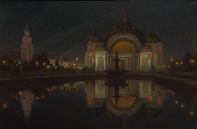 Festival Hall, an oil painting by William Barr