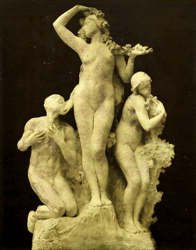 Spring and Summer, Furio Piccirilli's figures for the Court of the Four Seasons