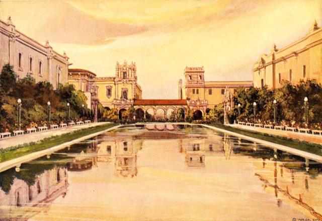 La Laguna Espejada, the Mirror Pool, Panama-California Exposition