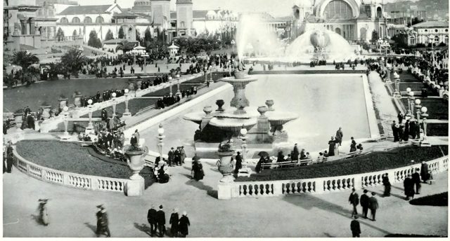 The South Gardens and the Fountain of Energy from the Palace of Horticulture