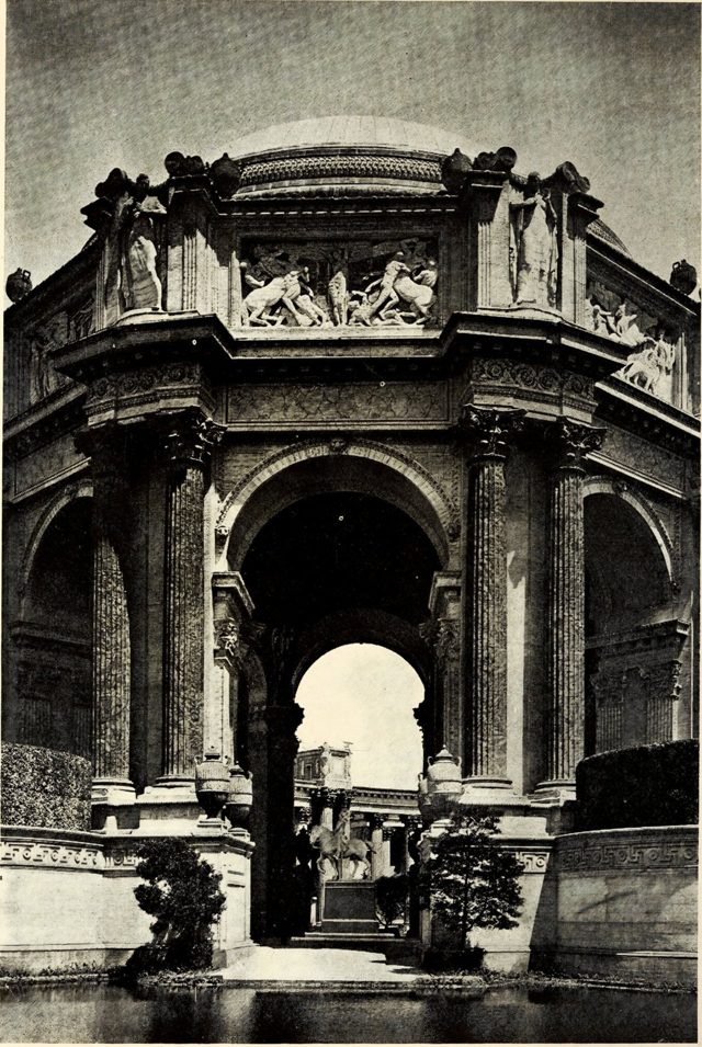The rotunda of the Palace of Fine Arts, with Bruno Louis Zimm's frieze