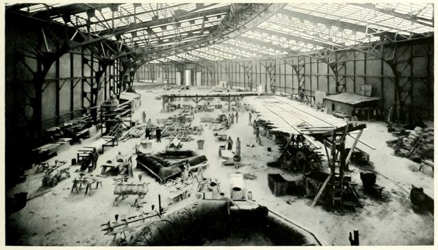 The staff factory in the Palace of Fine Arts