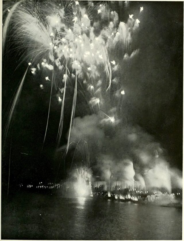 Pyrotechnics over the Yacht Harbor