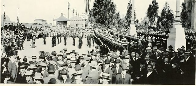Annapolis midshipmen on Naval Academy Day, August 1915