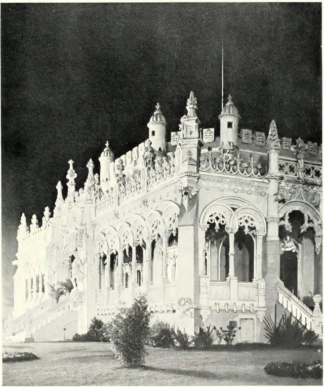 Portugal's Pavilion by night