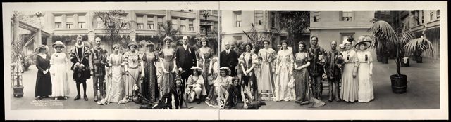 Carnival queen Miss Helene Richards (center) with John Barrett (left), Director General of the Pan 