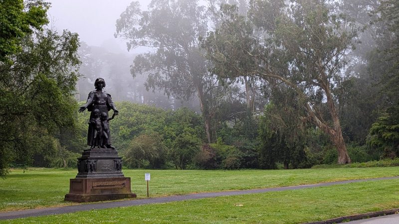 The monument today in Golden Gate Park