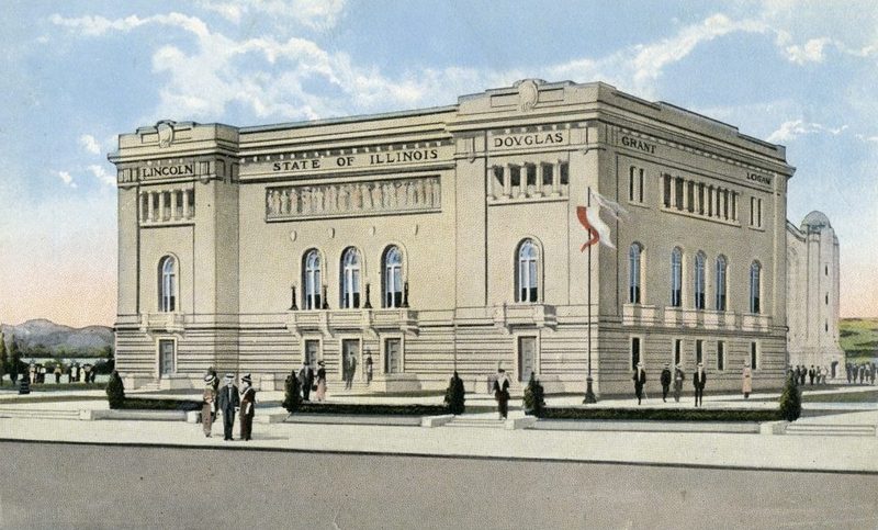 The Illinois Building on a postcard