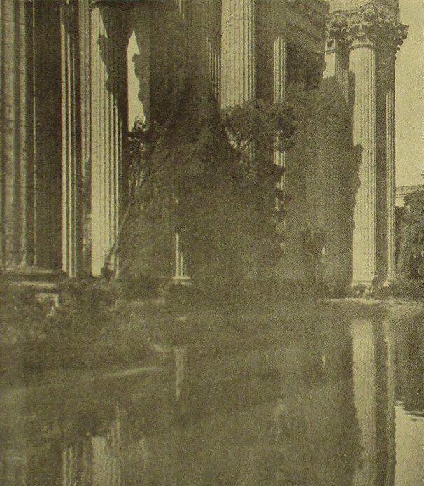 Columns and lagoon, Palace of Fine Arts