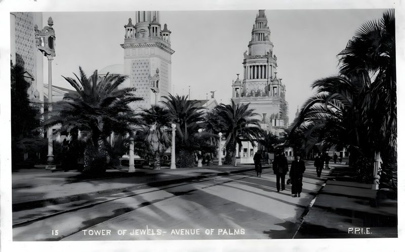 The Tower of Jewels from the Avenue of Palms