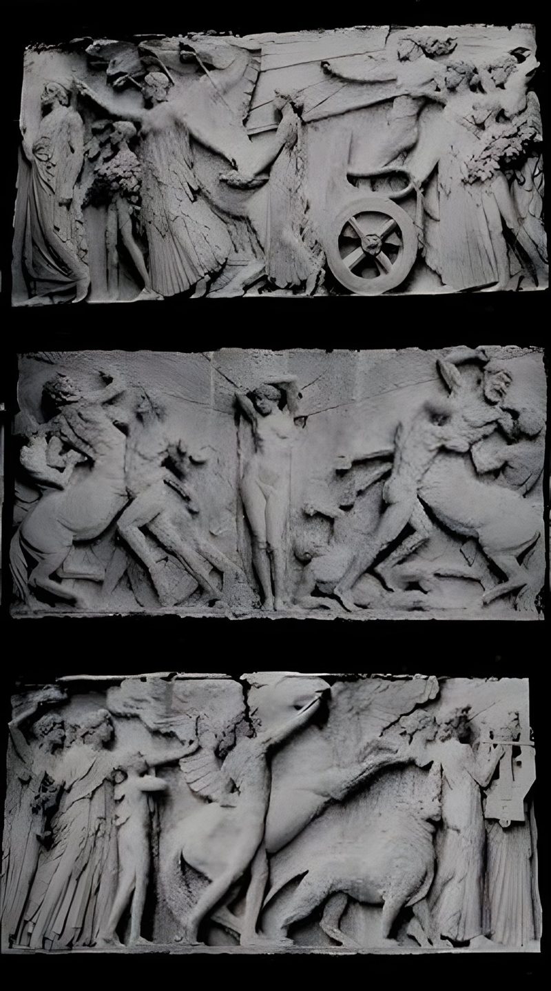 Bruno Louis Zimm's relief panels in the attic of the rotunda