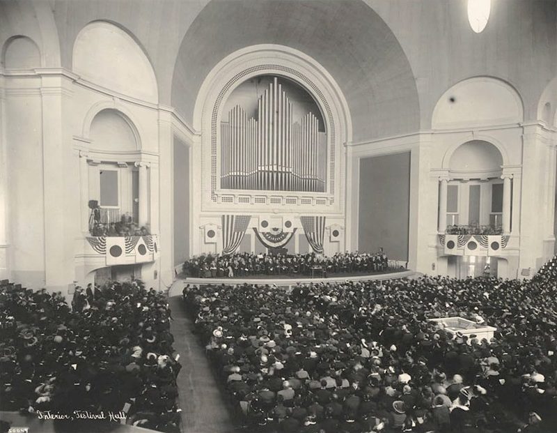 Festival Hall interior, with the organ