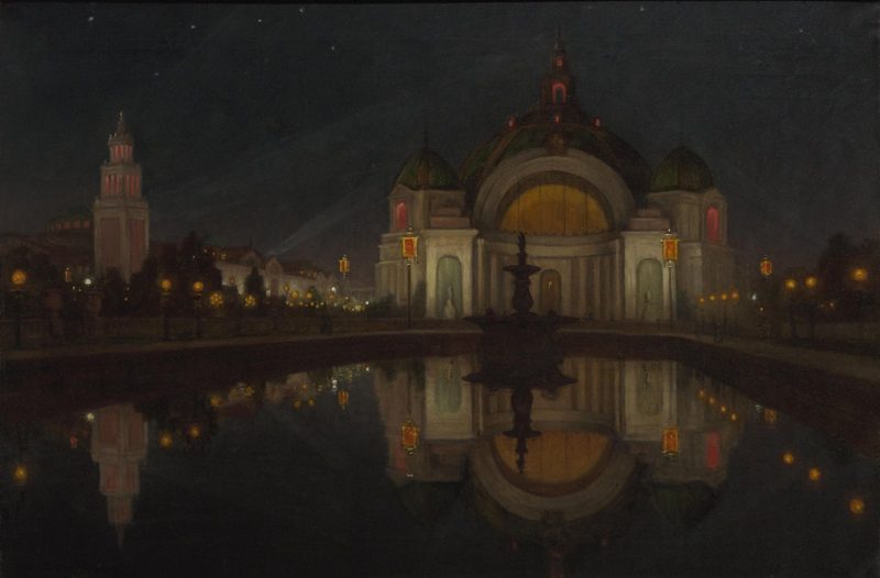 Festival Hall, an oil painting by William Barr