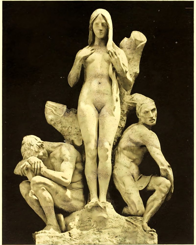 Winter and Autumn, Furio Piccirilli's figures for the Court of the Four Seasons