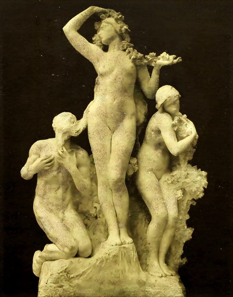 Spring and Summer, Furio Piccirilli's figures for the Court of the Four Seasons