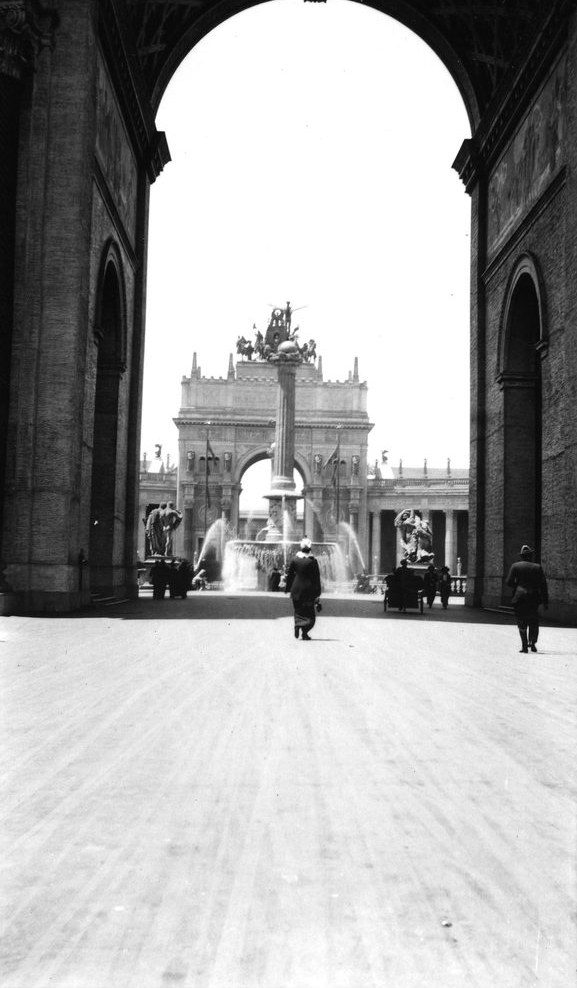 View through the great arches of the Court of the Universe