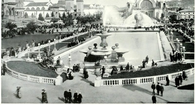 The South Gardens and the Fountain of Energy from the Palace of Horticulture