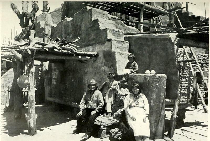 A Hopi family at the Pueblo Indian village of the Grand Canyon concession