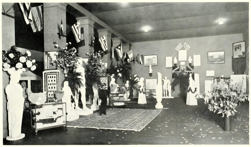 Inside the Greek Pavilion